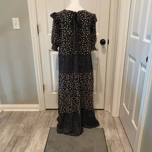 New! Free The Roses Floral & Dot Print Maxi Dress 16642 - Picture 6 of 14